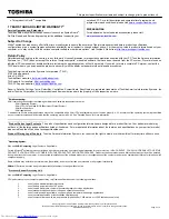 Preview for 2 page of Toshiba A305-S6902 Specifications