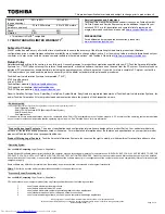 Preview for 2 page of Toshiba A355D-S6921 Specifications