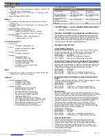 Preview for 2 page of Toshiba A4-S313 Specifications