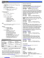 Preview for 2 page of Toshiba A5-S516 Specifications