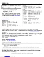 Preview for 2 page of Toshiba A500-ST56X6 Specifications