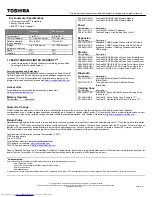 Preview for 2 page of Toshiba A660D-ST2G02 Specifications