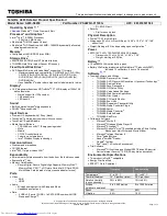 Preview for 1 page of Toshiba A665-S6050 Specifications