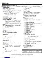 Preview for 1 page of Toshiba A665-S6067 Specifications