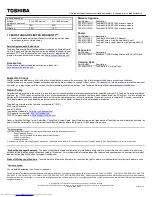 Preview for 2 page of Toshiba A665-S6067 Specifications