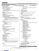 Preview for 1 page of Toshiba A665-S6086 Specifications