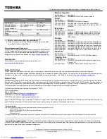 Preview for 2 page of Toshiba A665-S6098 Specifications