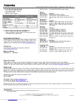 Preview for 2 page of Toshiba A665D-S5178 Specifications