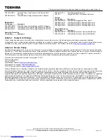 Preview for 3 page of Toshiba A9-S9012X Specifications