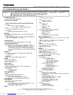 Preview for 1 page of Toshiba A9-S9013X Specifications