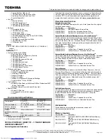 Preview for 2 page of Toshiba A9-S9015X Specifications