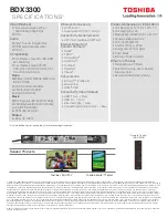 Preview for 2 page of Toshiba BDX5300 Specifications