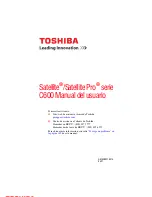 Preview for 1 page of Toshiba C605-SP4101A (Spanish) Manual Del Usuario