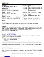 Preview for 2 page of Toshiba C650-EZ1550 Specifications