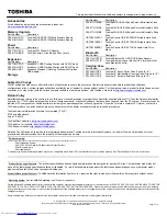 Preview for 2 page of Toshiba C650-ST5N02 Specifications