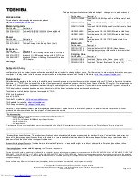 Preview for 2 page of Toshiba C650-ST5NX1 Specifications