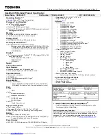 Toshiba C655-S5212 Specifications preview