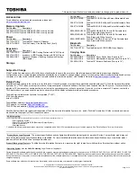 Preview for 2 page of Toshiba C655D-S5210 Specifications