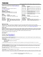 Preview for 2 page of Toshiba C655D-S5300 Specifications