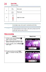 Preview for 24 page of Toshiba CAMILEO BW20 User Manual