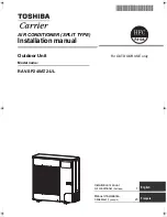 Toshiba CARRIER RAV-SP240AT2-UL Installation Manual preview