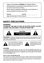 Preview for 2 page of Toshiba CH20D02 Owner'S Manual