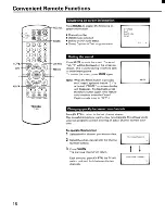 Preview for 16 page of Toshiba CN36G90 Owner'S Manual