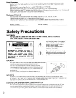 Preview for 2 page of Toshiba ColorStream TP61G90 Owner'S Manual