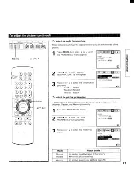 Preview for 31 page of Toshiba ColorStream TP61G90 Owner'S Manual