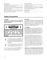 Preview for 2 page of Toshiba CX36H64 Owner'S Manual