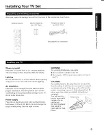 Preview for 5 page of Toshiba CX36H64 Owner'S Manual