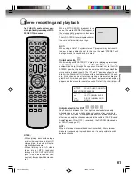 Preview for 61 page of Toshiba D-VR4 Owner'S Manual