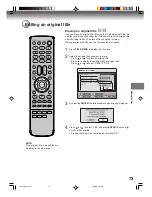 Preview for 73 page of Toshiba D-VR4 Owner'S Manual