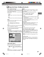 Preview for 27 page of Toshiba D-VR4SU Owner'S Manual