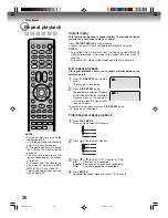 Preview for 36 page of Toshiba D-VR4SU Owner'S Manual