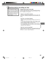 Preview for 51 page of Toshiba D-VR4SU Owner'S Manual