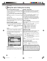 Preview for 32 page of Toshiba D-VR5 Owner'S Manual