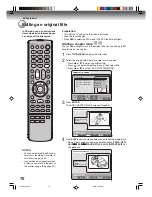 Preview for 70 page of Toshiba D-VR5 Owner'S Manual