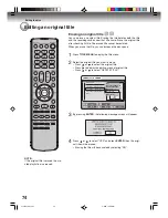 Preview for 74 page of Toshiba D-VR5 Owner'S Manual