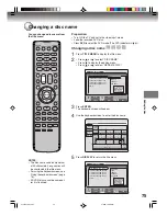 Preview for 75 page of Toshiba D-VR5 Owner'S Manual