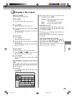 Preview for 77 page of Toshiba D-VR5 Owner'S Manual