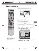 Preview for 71 page of Toshiba D-VR6KC Owner'S Manual