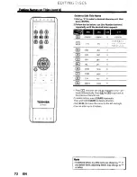 Preview for 72 page of Toshiba DR430KU Owner'S Manual