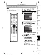 Preview for 91 page of Toshiba DR570 - DVD Recorder With TV Tuner Owner'S Manual