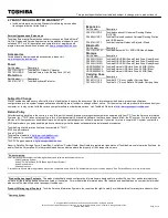 Preview for 2 page of Toshiba E205-S1904 Specifications