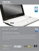 Preview for 1 page of Toshiba G45AV680 - Qosmio - Core 2 Duo GHz Specification