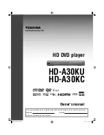 Preview for 1 page of Toshiba HD-A30KC Owner'S Manual