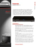 Preview for 1 page of Toshiba HD A35 - HD DVD Player Specifications