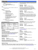 Preview for 2 page of Toshiba L20-S310TD Specifications