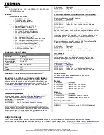 Preview for 2 page of Toshiba L25-S1194 Specifications